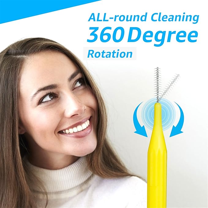 RAZOKO Interdental Brush, Toothpick Flossing Head,Easy Use Tooth Cleaning Tool (176 Count)(2mm/2.3mm/2.5mm/3mm)