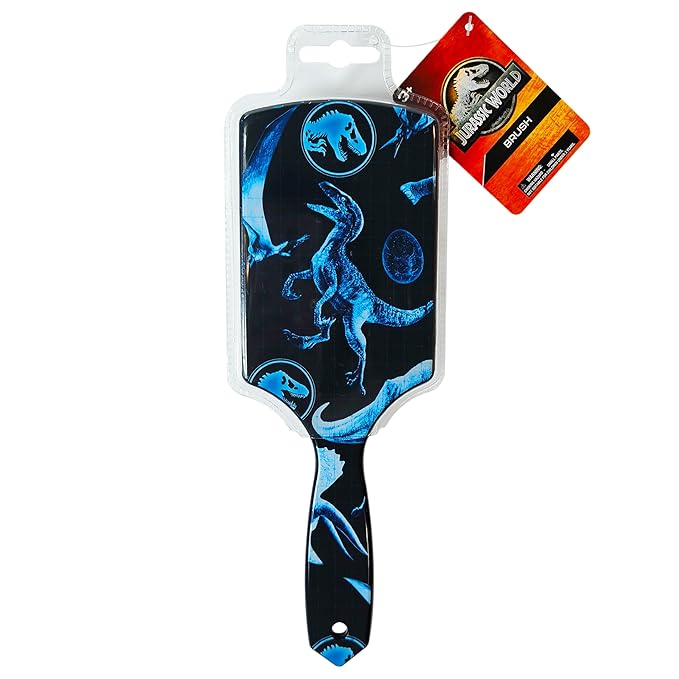 LUV HER Kids' Detangling Hair Brush - Fun Design with Jurassic World - Gentle on Wet & Dry Hair - Ideal for Kids Ages 3+ - Makes Hair Care Enjoyable and Simple