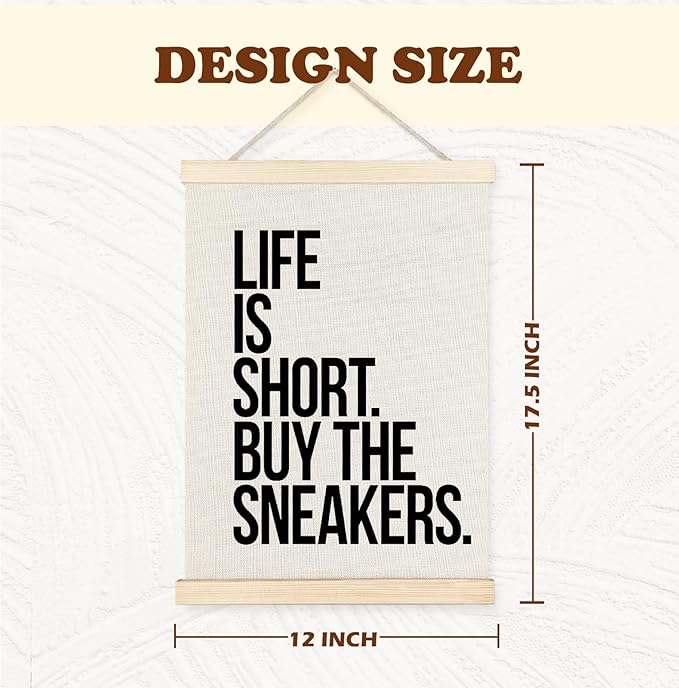 Yomisex Sneaker Wall Art, Shoes Poster, Sneakerhead Gifts for Men, Sneakerhead Room Decor, Trendy Sneaker Canvas Prints Wall Art Framed for Teen Boys Guys Mens Room Bedroom, 12x16 Inch Set of 2