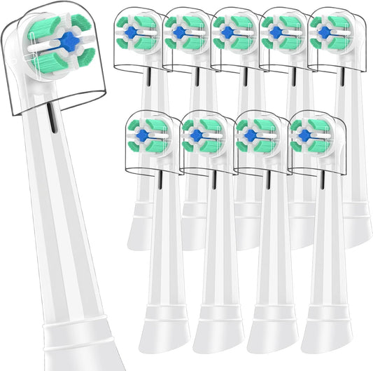10 Pcs IO Replacement Heads Compatible with Oral B IO 2/3/4/5/6/7/8/9/10 Series Electric Toothbrush, Brush Heads Compatible with Oral B IO for Teeth Cleaning and Gum Protection (White)