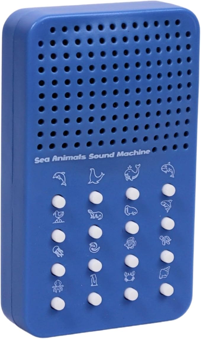 Sea Animal Noisemaker with 16 Sounds, Whale Sounds, Dolphins, Seals, Otters, Walrus Aquarium Electronic Sound Maker - Portable Ocean Themed Sound Effects Board For Kids, Birthday Noise Maker Toy Gift