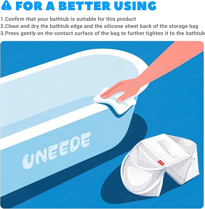 UNEEDE Bath Toy Storage Saddle Shape 2 Compartments,Quick Access丨Wide Opening Bathtub Toy Organizer for Tub,Nylon Mesh Shower Holder and Tub Storage Organizer for Kids,Easy to Clean and Install