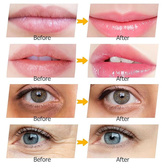 Jakuva 30 Pairs Lip Masks & Eye Masks,Gold Under Eye Patches for Puffy Eyes,Pink Lip Masks Skincare,Moisturizing Lip & Eye Skin,Anti-Aging,Reducing Fine Lines,Nourishing for Face Care