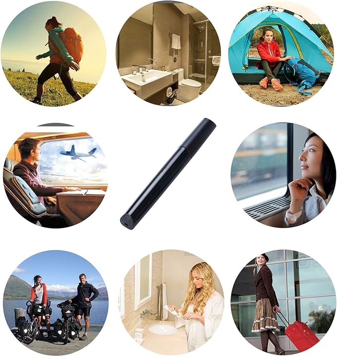 Portable Travel Toothbrush Case, Plastic Container Toothbrush Holder Brushes Box Breathable Design with Air Hole More Toothbrush Tube Container for Home Daily Business Use (2 Black)