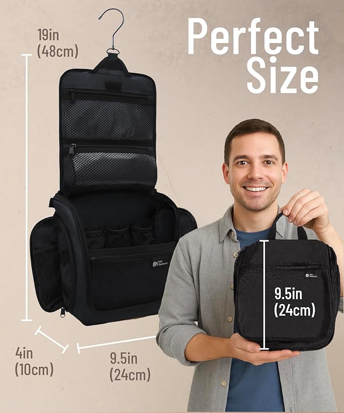 DD D&D Wanderlust D&D Hanging Travel Toiletry Bag for Men and Women – Cosmetics, Makeup and Toiletries Organizer Kit with 10 Compartments