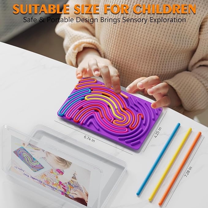 Sensory Fidget Toys for Kids Toddler Boys ,Sensory Activity Board for Stress Anxiety Autistic ADHD, Calm Down Travel Airplane Essentials Toys for 3+ Year Old, Stuffers Gifts for Teen Girls