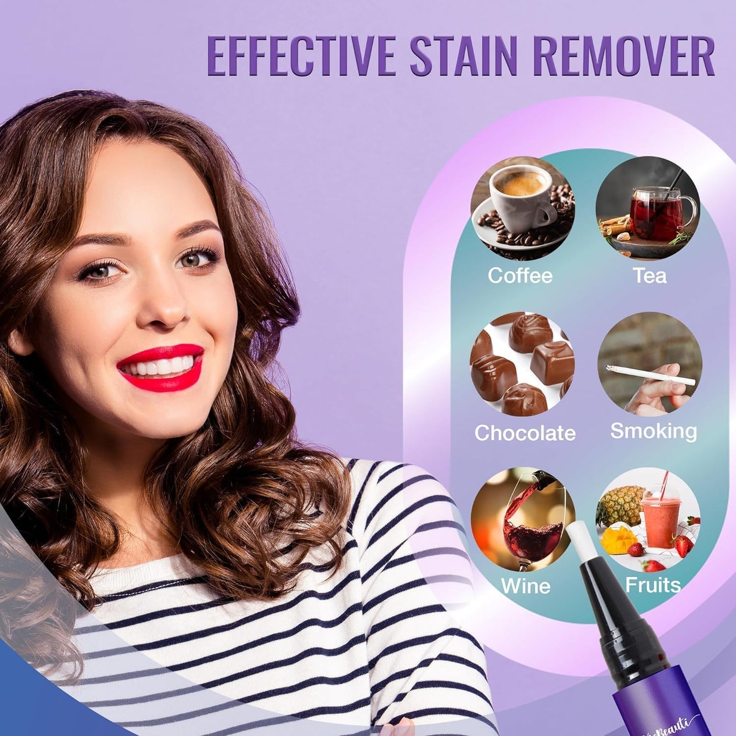 Viebeauti Teeth Whitening Pen Gel: Tooth Whitener with Carbamide Peroxide for Sensitive Teeth - Professional Dental Stain Remover for an Instant Bright Smile 0.2 Fl Oz