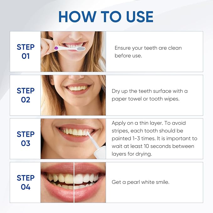 Tooth Paint, Teeth Whitening Paint, Instant White Tooth Paint, Tooth Polish Uptight White, Portable and Simple