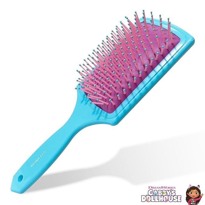 LUV HER Kids Hair Brush & Spa Headband Set for Girls - with Gabby's Dollhouse characther Cakey - Fun Grooming Kit for Detangling, Styling & Skincare - Soft & Stretchy One Size, Ages 3+