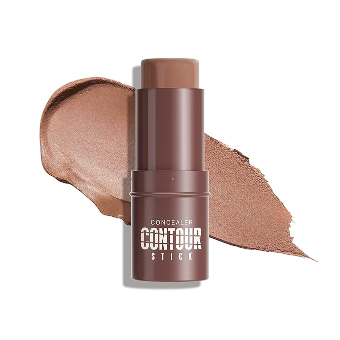 Cream Contour Stick, Cool Toned Contour & Sculpt Stick for Natural Sculpted Face Makeup, Creamy Texture & Non Cakey, Long Lasting Cream Bronzer Stick, Buildable & Highly Pigmented, (06 Tawny Amber)