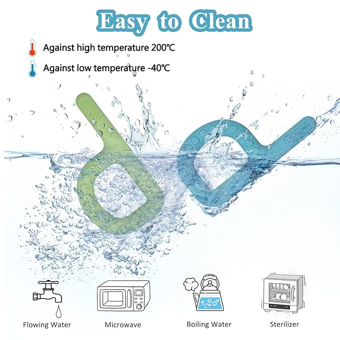 Sensory Toys for Kids Babies Toddlers 4 Pack, P Shape Baby Teething Toys for 3-6 6-12 Months Oral Motor Stimulation, Sensory Chew Toys for Autistic Children, Silicone Chewy Necklaces for Kids Adults