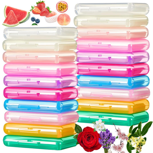 Geiserailie 20 Pack Braces Wax for Teeth New Flavored Dental Orthodontic Wax with Applicator Scraper for Braces Wearer, Oral Appliances, Aligners Patients, Fruit floral Flavors