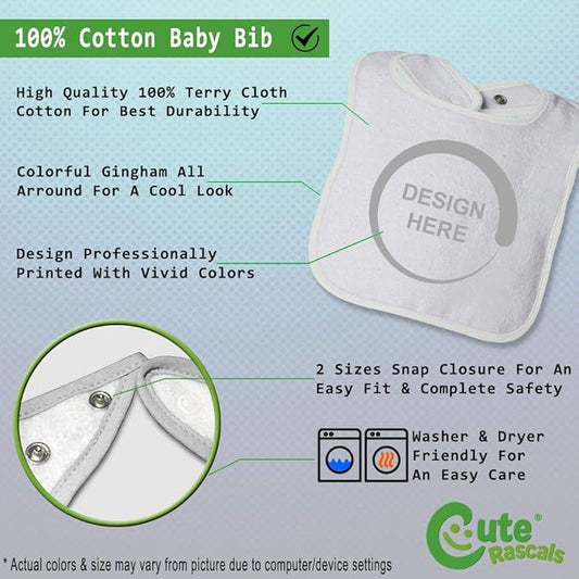 Cute Rascals Toddler & Baby Bibs Burp Cloths Funny Young Horse Is It Too Soon to Ask for A Pony Question Mark Sign Cotton Baby Items for Baby Girl & Boy White Design Only