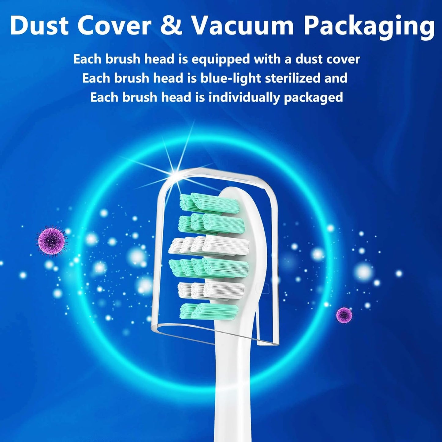 Replacement Toothbrush Heads for Philips Sonicare C2 Replacement Heads 10 Pack Vivena