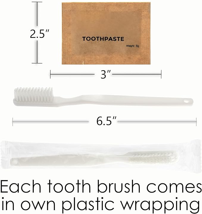 Moda West 96 Hygiene Kits – Bulk Case of Wholesale Deluxe Toiletries for Men, Women, Travel, Charity, Homeless Shelters – 9 Piece Kit for Homeless, Shelter, Disaster Relief, Bathroom, Gym Essentials