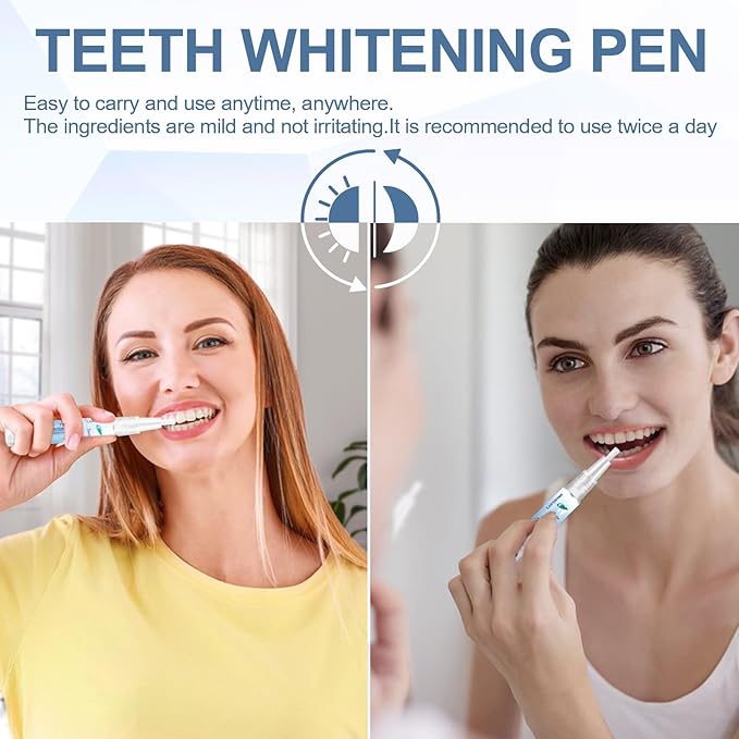 Teeth Whitening Essence Pen - 3pcs, Reduces Yellowing & Cleans Teeth Stains for Family Travel