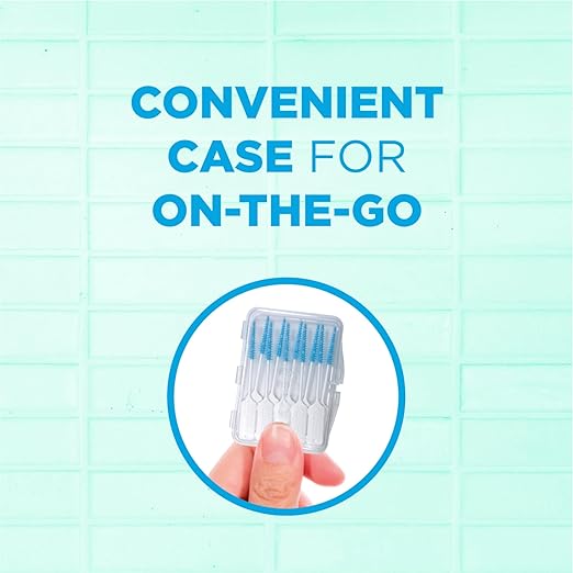 GUM Soft-Picks Wider Space, Easy to Use Dental Picks for Teeth Cleaning and Gum Health, with Convenient Carry Case, Dentist Recommended Dental Picks, 50 Count