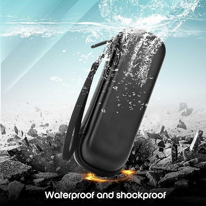 Toothbrush Travel Case Compatible with Oral-B Pro 1000 3000 5000 7000 7500 9600/ for Philips/for Sonicare/for ProtectiveClean 4100 5100 6500 7500 Electric Toothbrush (Only Case-Black/Gray)