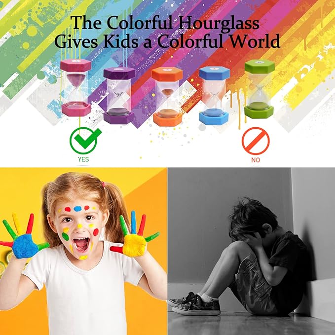 10 Minutes Sand Timer, Hourglass Timer, Sand Clock for Kids, Colorful Sand Watch, Sandglass Timer, Visual Timer for Home Office Kitchen Decor (Green)