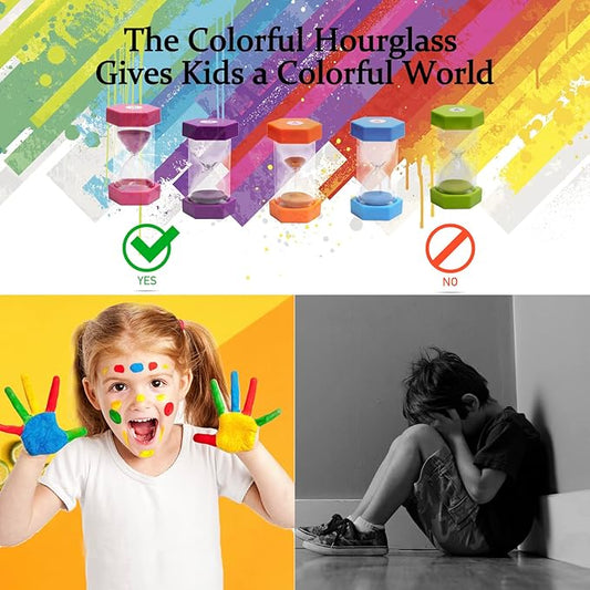 10 Minutes Sand Timer, Hourglass Timer, Sand Clock for Kids, Colorful Sand Watch, Sandglass Timer, Visual Timer for Home Office Kitchen Decor (Green)