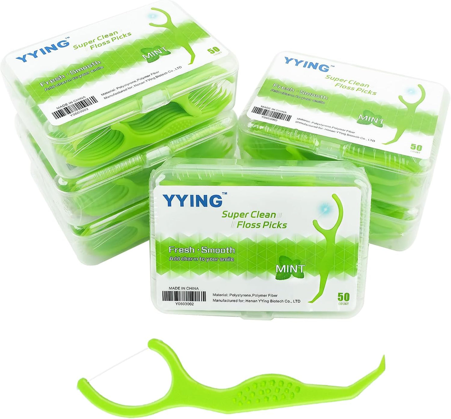 Dental Floss Picks 300 Count Extra Strong Flosser Pick Fresh Mint Professional Tooth Picks Flossers for Adults Provide a Deep Cleaning with Portable Case