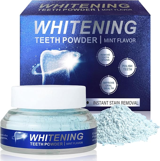 Teeth Whitening Powder, No Sensitivity-Enamel-Safe Toothpaste Whitening Powder for Coffee, Tea, Food