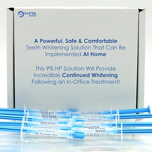 Professional Dental-Grade Teeth Whitening Gel, Sensitivity-Proof, 9% Hydrogen Peroxide Formula - Made in USA - 4 Pack Syringes with Dispensing Tips