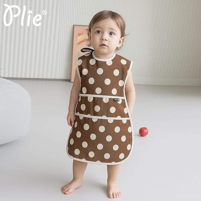 Long Sleeve Waterproof Bib for Toddlers – Soft Feeding Smock for Baby Mealtime, Self-Feeding,BPA-Free, Easy Clean