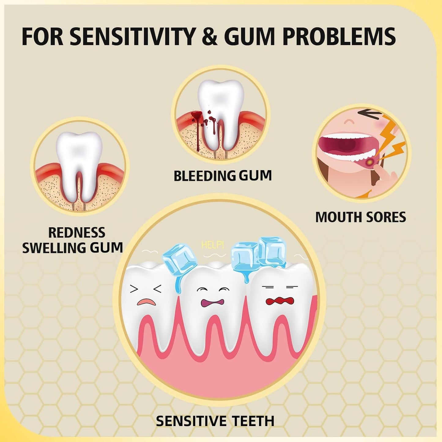 Bee Wasp Venom Multi-Peptides Toothpaste for Bleeding Gums,Gingivitis Treatment Repair,Sensitive Teeth,Mouth Sores,Plaque-12 Hours Breath Fresheners- 3.7 OZ(1 Pack)