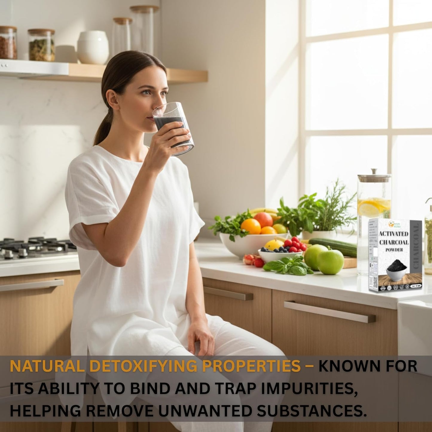 Herbs Botanica Activated Charcoal Powder 100% Food Grade Bamboo Charcoal Powder for Baking, Soap Making, Face Masks & DIY Skincare Fine for Multiple Uses 2 oz