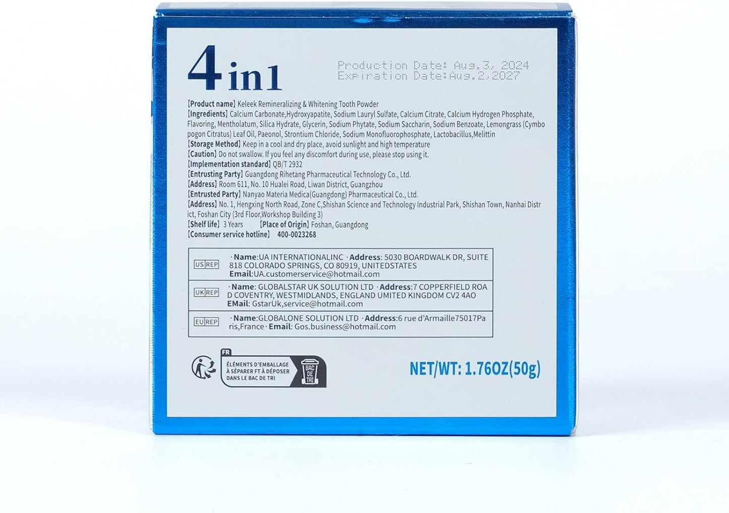 7 Benefits Hydroxyapatite Remineralizing Whitening Tooth Powder Toothpaste - Natural Bee Wasp Venom Teeth Powder for Enamel Repair,Sensitive Relief, Gum Treatment, Fights Plaque