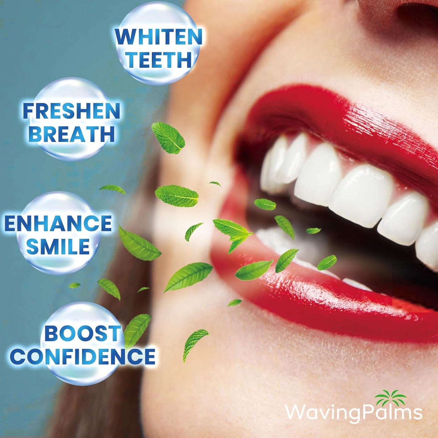 Professional Whitening Strips for Sensitive Teeth:Hydrogen Peroxide-Free Treatments - Effective & Gentle Dental Whitener (42 Count (Pack of 1), Mint)