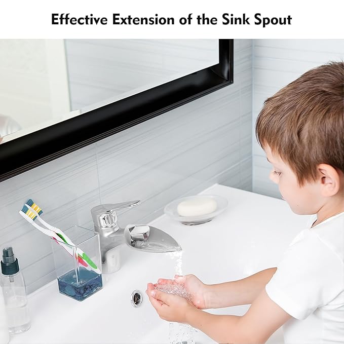 3Pcs Faucet Extender for Toddlers, Adjustable Faucet Extender for Bathroom Sink, Splash Proof Faucet Extender for Children's Hand Washing, Tooth Brushing