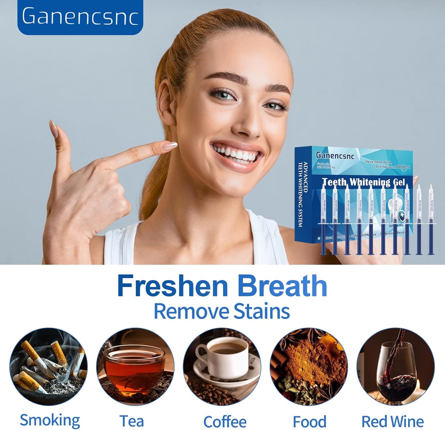 10-Pack Teeth Whitening Gel Refills - Gentle 35% Carbamide Peroxide Formula - Compatible with Teeth whitening Kit,No Sensitive Teeth Whitener