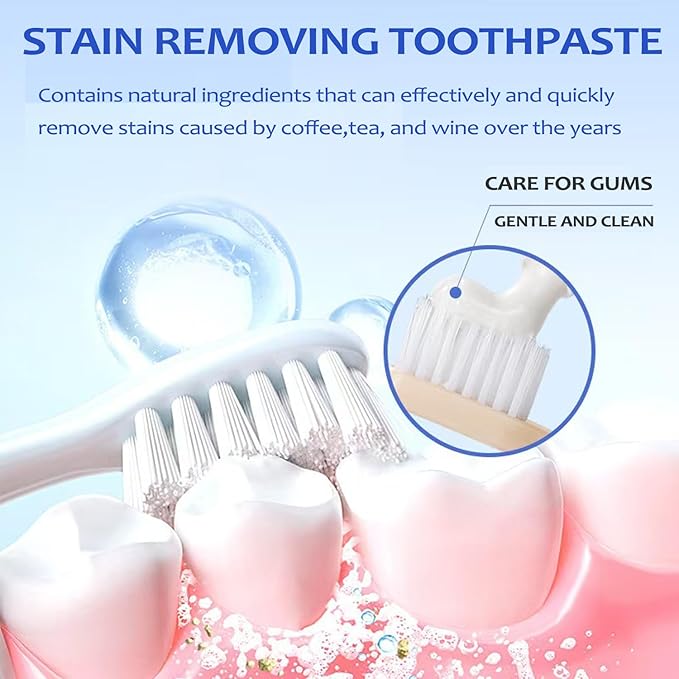 SP-6 Probiotics Whitening Toothpaste, 3 PCS 6 Probiotics Enhanced Formula Brightening Toothpastes for Teeth Whitening and Gum Health, Fluoride-Free, Fresh Breath with Mint Flavor (3 PCS)