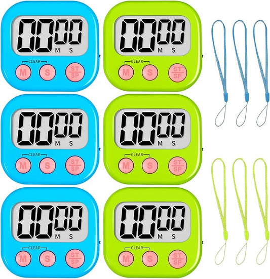 ZILLEEN Classroom Timer for Kids Teachers 6 Pack Digital Timers