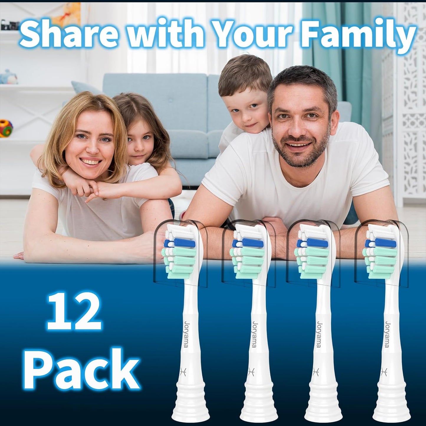 Replacement Toothbrush Heads for Philips Sonicare Replacement Heads, Electric Replacement Brush Head Compatible with Phillips Sonicare C2 C1 4100,12 Pack