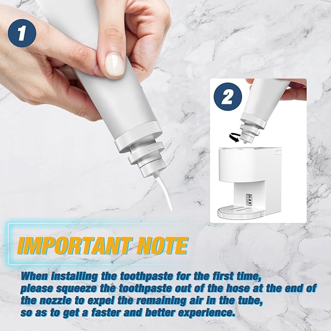Automatic Toothpaste Dispenser Wall Mounted: White Electric 6 Adjustable Levels Auto Toothpaste Squeezer Smart Rechargeable Touchless for Kids Adults - Bathroom - Replaceable Parts