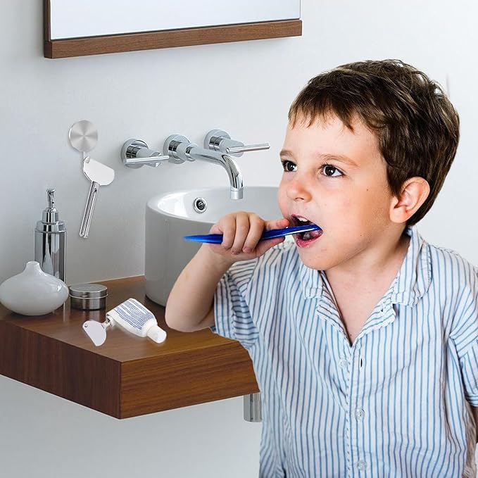 3 Pcs Toothpaste Tube Squeezers,Stainless Steel Toothpaste Squeezer,Metal Manual Dispenser Roller Tube Wringer,Tube Key Tooth Paste Squeezer for Home Toothpaste Paint,Cream, Cosmetic and Hair Dye