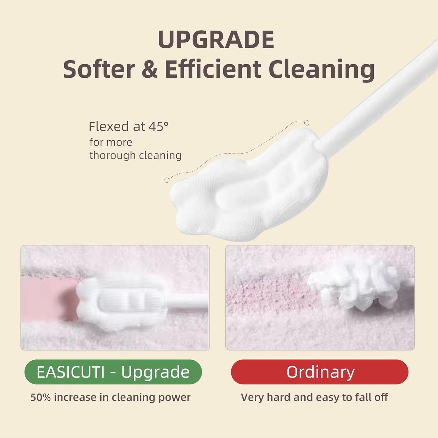 EASICUTI Upgrade Baby Tongue Cleaner, 52PCS Newborn Baby Toothbrush, Baby Oral Cleaner, Disposable Infant Toothbrush Baby Mouth Cleaner, Gum Cleaner Stick Dental Care for 0-36M+ 2 Finger Toothbrush