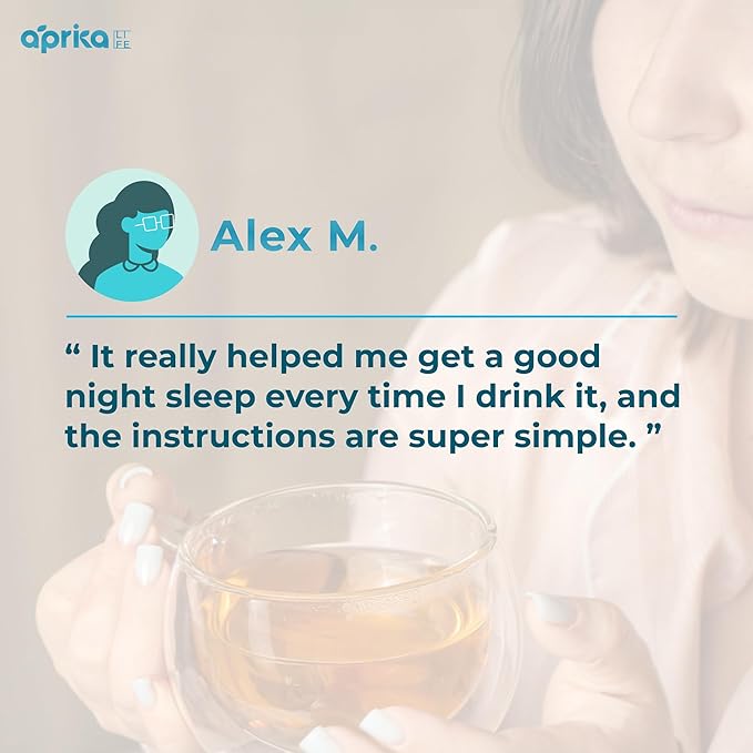 Aprika Life Sleep Tea for Bedtime Relaxation & Stress Relief – Natural Caffeine-Free Herbal Nighttime Tea with Chamomile, Lavender, Mint & Hibiscus – No Melatonin Sleep Aid – Relaxing Tea Bags 60 Pack