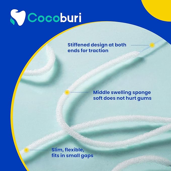 Dental Floss for Braces,Pre-Cut Strands Floss,Threaders for Bridges,Threaded Floss for Braces & Bridges,50 Counts(Pack of 2)