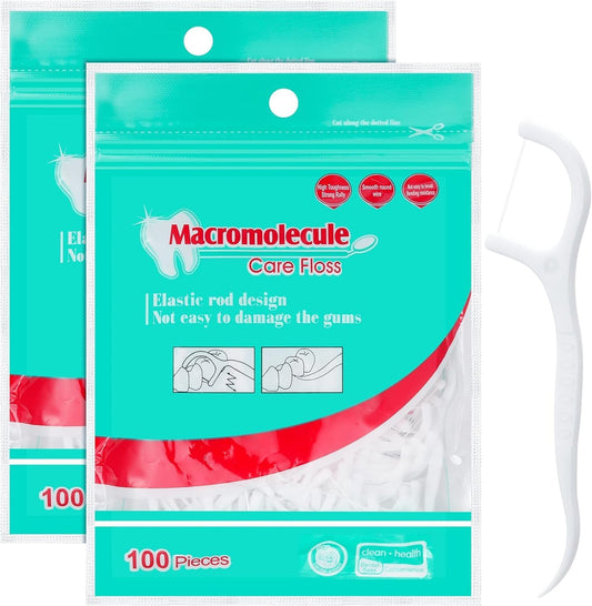 200PCS Dental Floss Sticks - Disposable Toothpicks for Teeth Cleaning, Teeth Sticks, Tooth Picks, Floss Picks (200 Picks)
