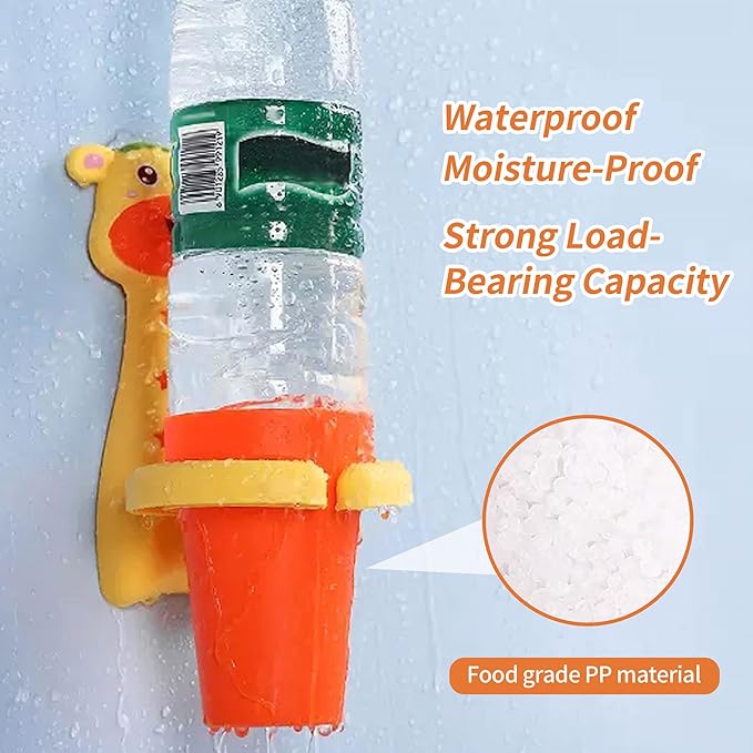 Kids Toothbrushes Holder Animal Tooth Cup Holder Wall Mounted Sucker Toothpaste Storage Set Cute Household Toothpaste Rack Mouthwash Cup Rack for Children,No Punching Shelf Bracket with Cup