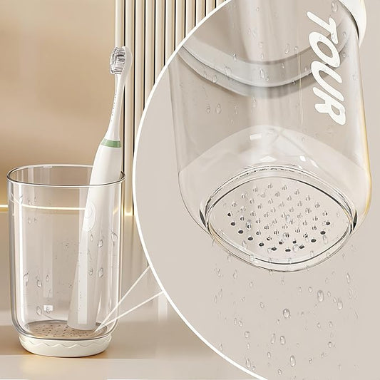 Toothbrush Travel Case, 2 pack Portable Tooth Brush and Toothpaste Holder Rinse Cup Cover Container Compact Oral Clean Tools Organizer for Camping Traveling Home School Business(White + Green)