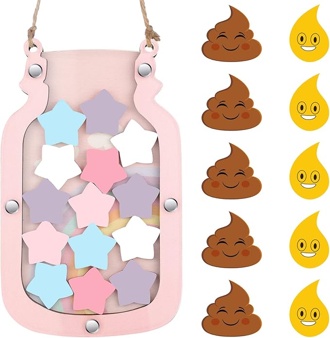Qunclay Reward Jar for Kids Pot Training Reward Jar Classroom Incentive Good Behavior Responsibility Chart for Christmas Boys Girls Gift(Vivid Style)