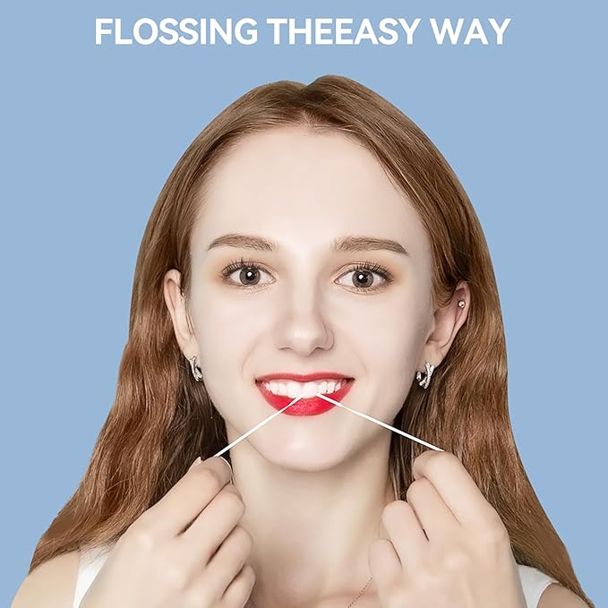 Super Deer Flat Dental Floss - Mint, PTFE Floss, Gentle on Gums, Expands & Stretches,Plaque Remover for Teeth, Shred Resistant, Floss Slides Smoothly, Easy to Use, 55 yd (2)