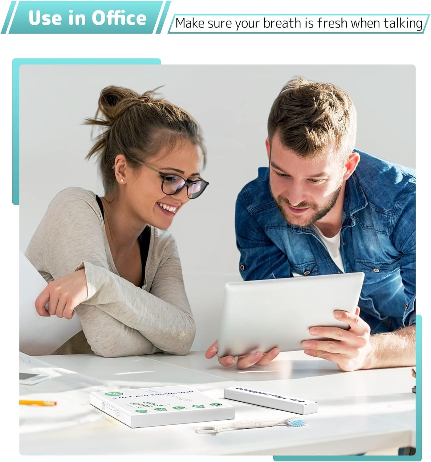 Travel Toothbrush Dental Floss Picks - 4 in 1 Biodegradable Disposable Toothbrushes with Tongue Scraper, Eco-Friendly Individually Wrapped Toothbrush for Adult Kids Travel Oral Care, 80 Pack