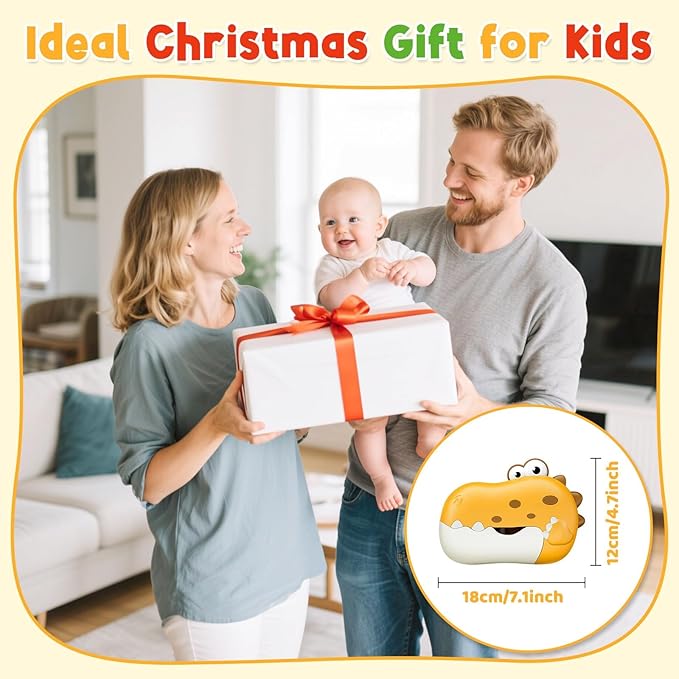 Baby Bath Toys, Rechargeable Dinosaur Bath Bubble Machine with Music, Bathtime Bathtub Toys for Toddlers Christmas Birthday Gifts, Bubble Maker Toys for Kids Ages 1-3 4-8 Baby Gifts (Yellow)