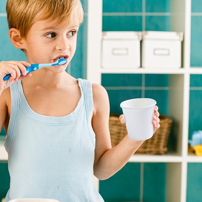 100 Pack 3 oz Paper Cups White, Small Mouthwash Cups 3 OZ, Mini Disposable Bathroom Cups, Paper Cups 3 Ounce for Bathroom, Supermarket, Birthday Party, Travel, Events, Picnic, BBQ